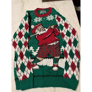 Santa Light-up Ugly Christmas Sweater Size Large